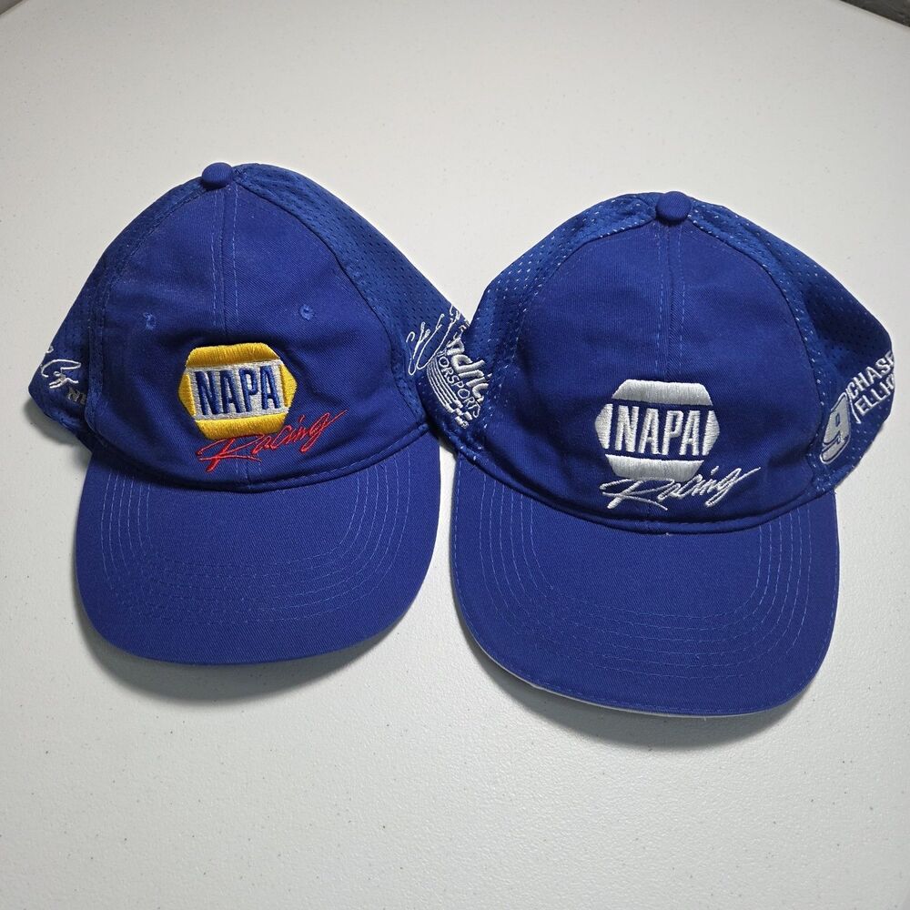 ​Chase Elliott NAPA Racing Hat Lot of 2 Hendrick Motorsports Blue Mesh Cap 9